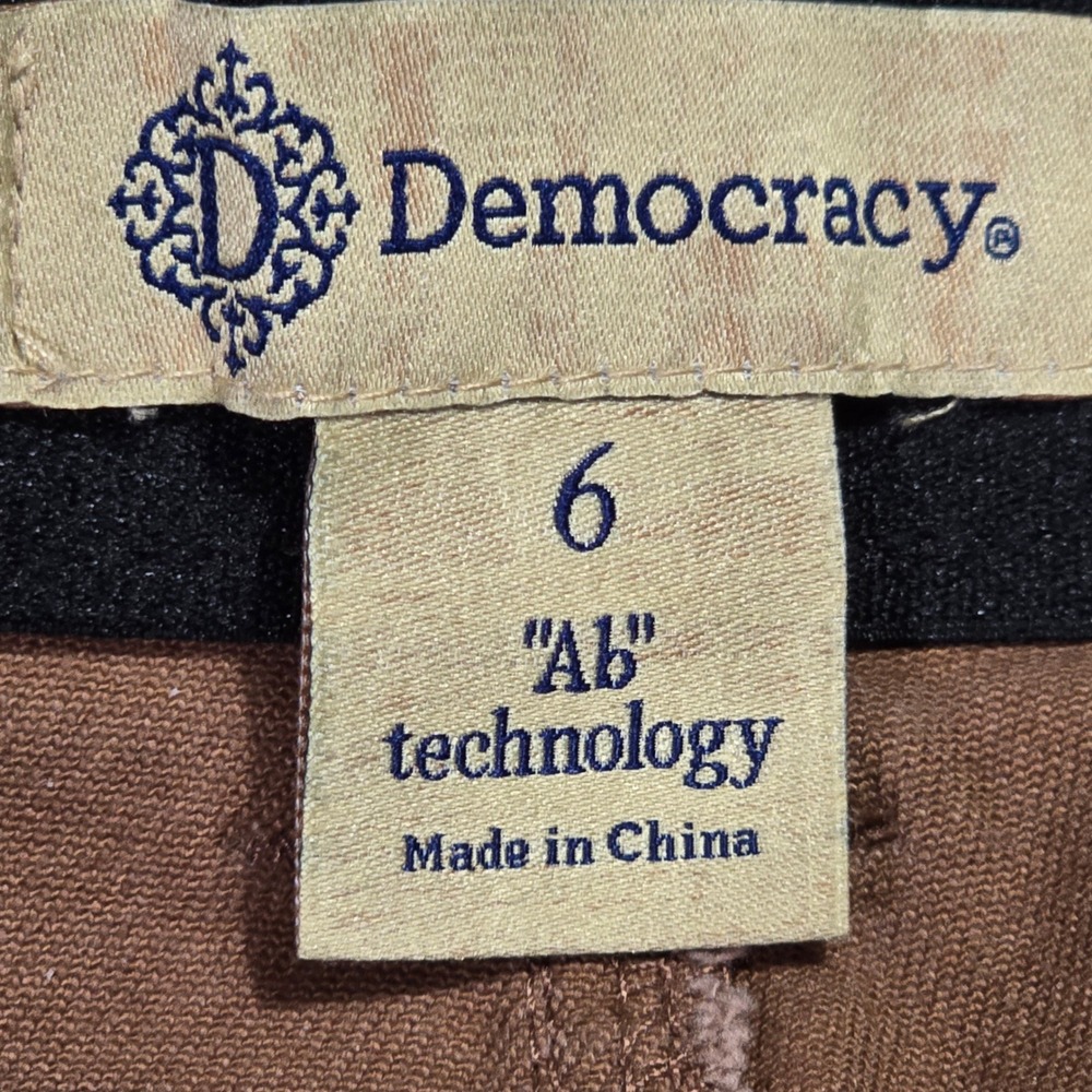 Democracy Womens Ab Technology Flare Utility Pants Brown 6 - Picture 2 of 7